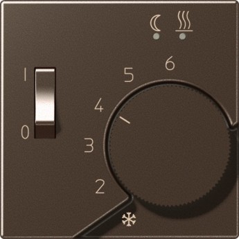 Накладка на термостат JUNG А-серия, с выключателем (мокко)