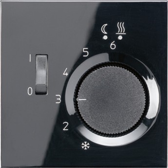 Накладка на термостат JUNG LS 990 с выключателем (черный)