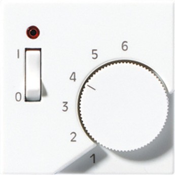 Накладка термостата комнатного JUNG A 500 с выключателем (мех TR231U,TR241U) белая