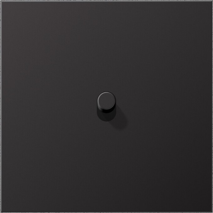 Накладка тумблера JUNG LS1912 1 пост, 1 тумблер, цилиндр (черный лакированный алюминий) AL12-0DR01