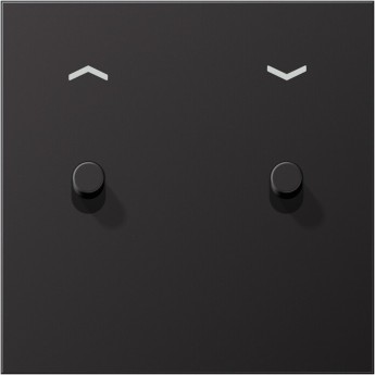 Накладка тумблера JUNG LS1912 1 пост, 2 тумблера, цилиндр (черный лакированный алюминий)