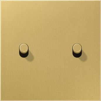 Накладка тумблера JUNG LS1912 1 пост, 2 тумблера, цилиндр (латунь)