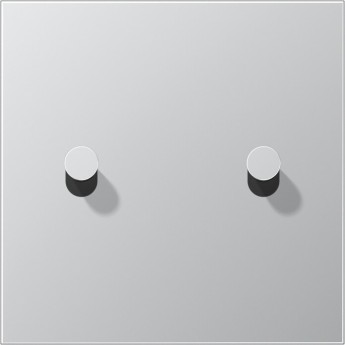 Накладка тумблера JUNG LS1912 1 пост, 2 тумблера, конус (алюминий)