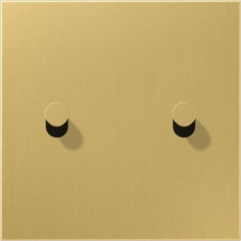 Накладка тумблера JUNG LS1912 1 пост, 2 тумблера, конус (латунь)