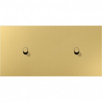 Накладка тумблера JUNG LS1912 2 поста, для горизонтальной установки, тумблеры 1+1, цилиндр (латунь)