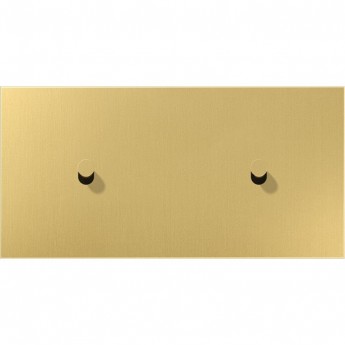 Накладка тумблера JUNG LS1912 2 поста, для горизонтальной установки, тумблеры 1+1, конус (латунь)