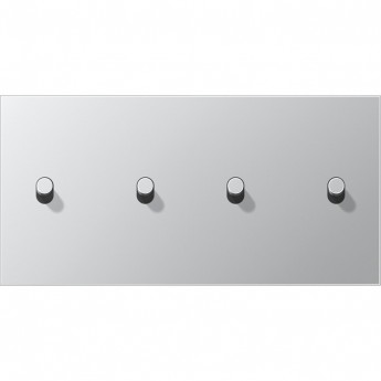 Накладка тумблера JUNG LS1912 2 поста, для горизонтальной установки, тумблеры 2+2, цилиндр (алюминий)