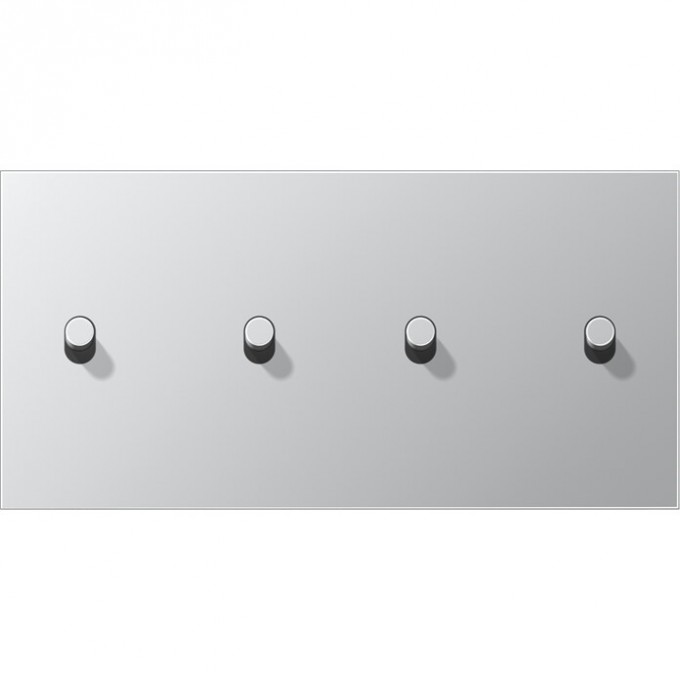 Накладка тумблера JUNG LS1912 2 поста, для горизонтальной установки, тумблеры 2+2, цилиндр (алюминий) AL12-250R0