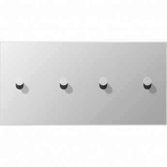 Накладка тумблера JUNG LS1912 2 поста, для горизонтальной установки, тумблеры 2+2, конус (алюминий)