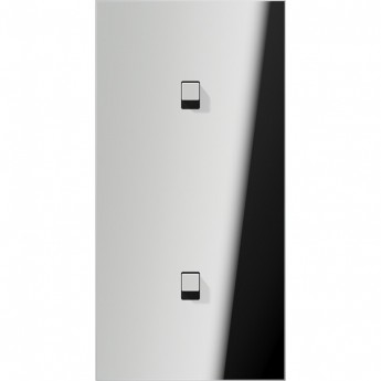 Накладка тумблера JUNG LS1912 2 поста, для вертикальной установки, тумблеры 1+1, куб (хром)