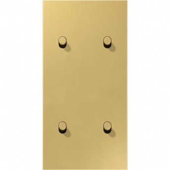 Накладка тумблера JUNG LS1912 2 поста, для вертикальной установки, тумблеры 2+2, цилиндр (латунь)