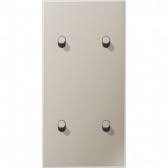 Накладка тумблера JUNG LS1912 2 поста, для вертикальной установки, тумблеры 2+2, цилиндр (сталь)