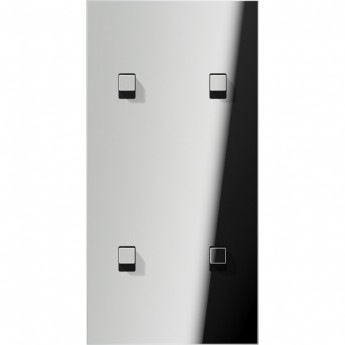 Накладка тумблера JUNG LS1912 2 поста, для вертикальной установки, тумблеры 2+2, куб (хром)