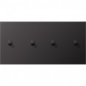 Накладка тумблера JUNG LS1912 2 поста, тумблеры 2+2 (черный лакированный алюминий)