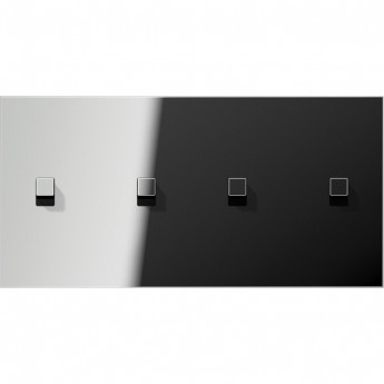 Накладка тумблера JUNG LS1912 2 поста, тумблеры 2+2 (хром)