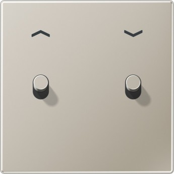 Накладка тумблера JUNG LS1912 с символом «стрелки», 1 пост, 2 тумблера, цилиндр (сталь)