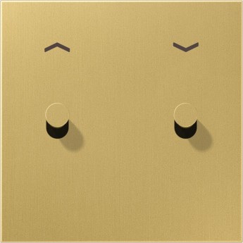 Накладка тумблера JUNG LS1912 с символом «стрелки», 1 пост, 2 тумблера, конус (латунь)