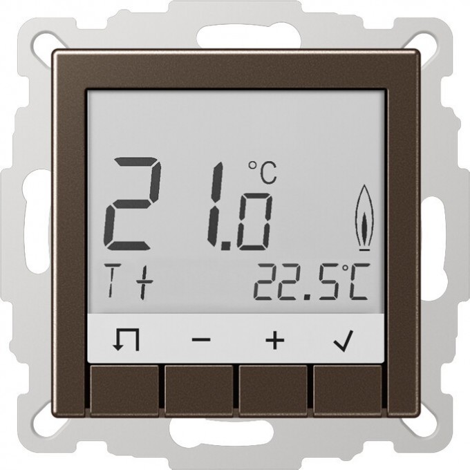 Программируемый термостат JUNG А-серия мокко TRDA231MO