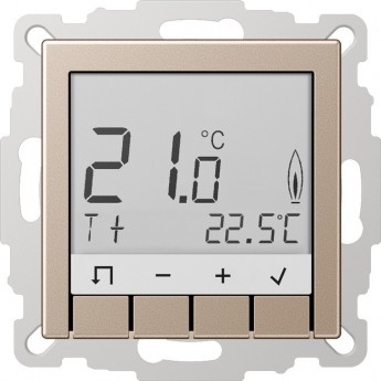Программируемый термостат JUNG А-серия шампань Программируемый термостат JUNG А-серия шампань