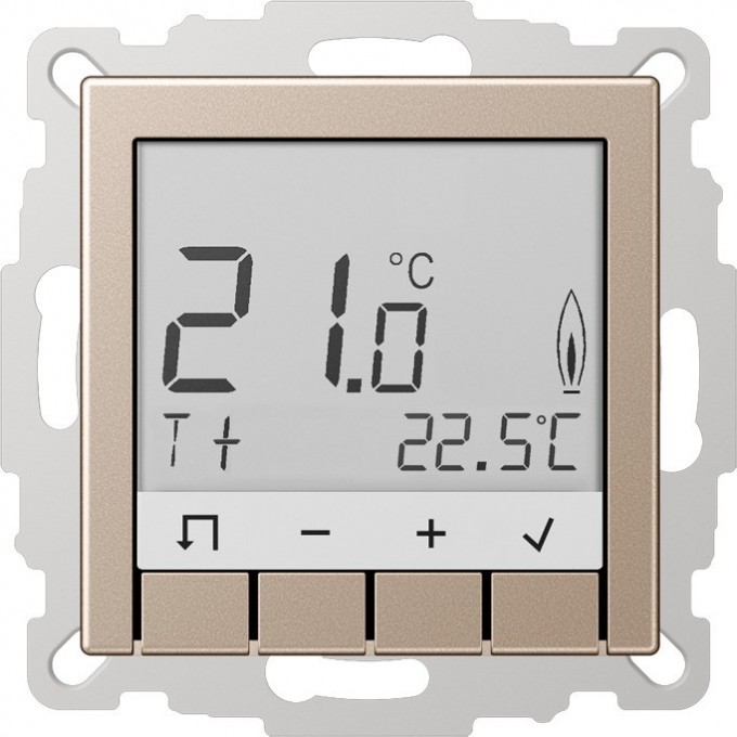 Программируемый термостат JUNG А-серия шампань TRDA231CH