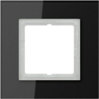 Рамка 1 пост JUNG LS PLUS черное стекло Рамка 1 пост JUNG LS PLUS черное стекло