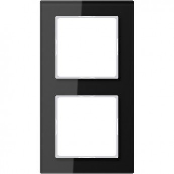Рамка 2 поста JUNG A CREATION черное стекло Рамка 2 поста JUNG A CREATION черное стекло