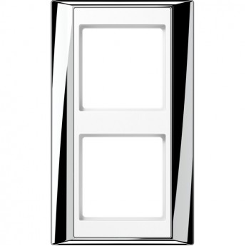 Рамка 2 поста JUNG A PLUS хром/белый