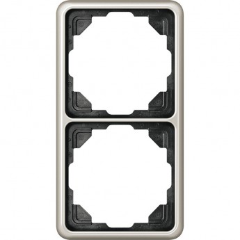 Рамка 2 поста JUNG CD 500 платина Рамка 2 поста JUNG CD 500 платина