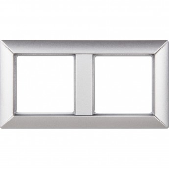 Рамка 2 поста JUNG ECO PROFI алюминий