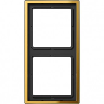 Рамка 2 поста JUNG LS METAL золотой Рамка 2 поста JUNG LS METAL золотой