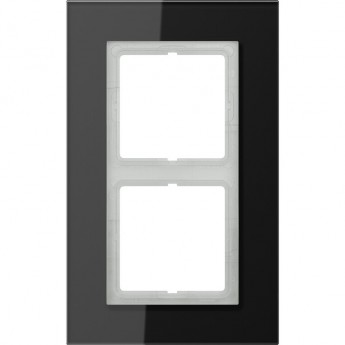 Рамка 2 поста JUNG LS PLUS черное стекло Рамка 2 поста JUNG LS PLUS черное стекло