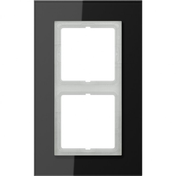 Рамка 2 поста JUNG LS PLUS черное стекло LSP982GLSW