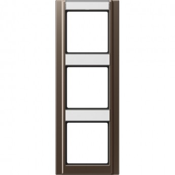 Рамка 3 поста JUNG A 500 с полем для надписи (мокко)