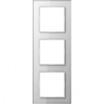 Рамка 3 поста JUNG A CREATION белое стекло Рамка 3 поста JUNG A CREATION белое стекло