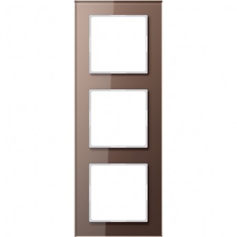 Рамка 3 поста JUNG A CREATION стекло (мокко) Рамка 3 поста JUNG A CREATION стекло (мокко)