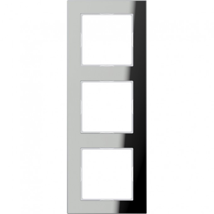 Рамка 3 поста JUNG A CREATION зеркальное серебро AC583GLSI