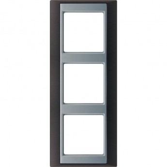 Рамка 3 поста JUNG A PLUS антрацит/алюминий