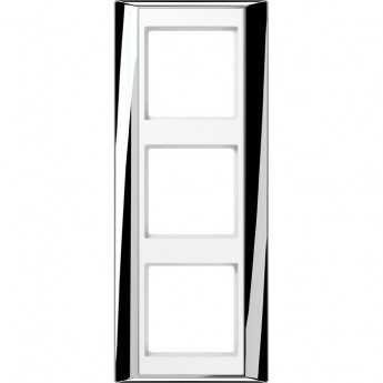 Рамка 3 поста JUNG A PLUS белый/хром