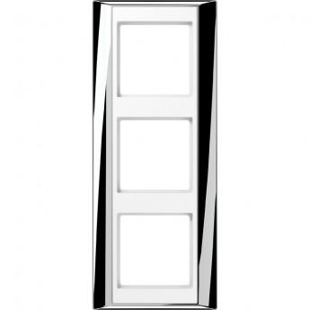 Рамка 3 поста JUNG A PLUS хром/белый