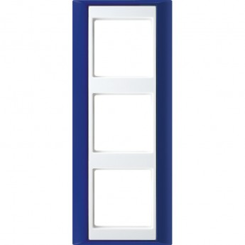 Рамка 3 поста JUNG A PLUS синий/белый