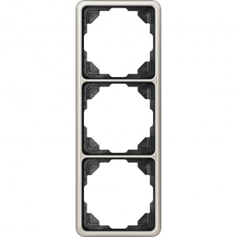 Рамка 3 поста JUNG CD 500 платина Рамка 3 поста JUNG CD 500 платина