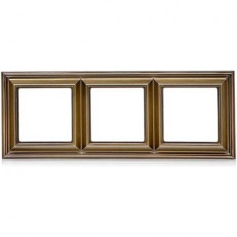 Рамка 3 поста JUNG ECOPROFI DECO античная латунь Рамка 3 поста JUNG ECOPROFI DECO античная латунь