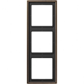 Рамка 3 поста JUNG LS METAL античная латунь Рамка 3 поста JUNG LS METAL античная латунь