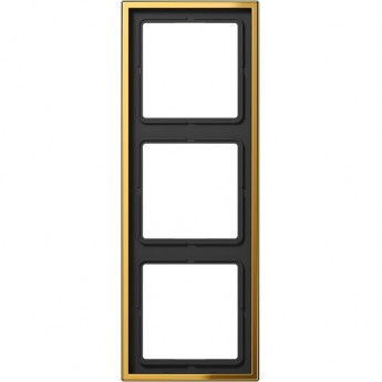 Рамка 3 поста JUNG LS METAL золотой Рамка 3 поста JUNG LS METAL золотой