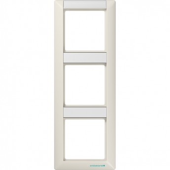 Рамка 3 поста с полем для надписи JUNG AS 500 слоновая кость