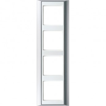 Рамка 4 поста JUNG A 500 алюминий/белый