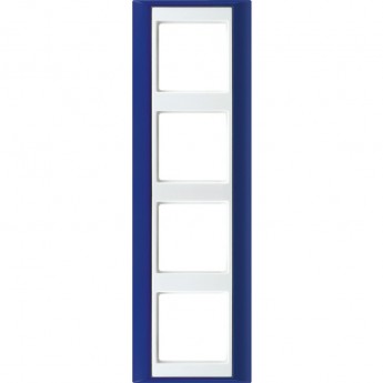 Рамка 4 поста JUNG A PLUS синий/белый