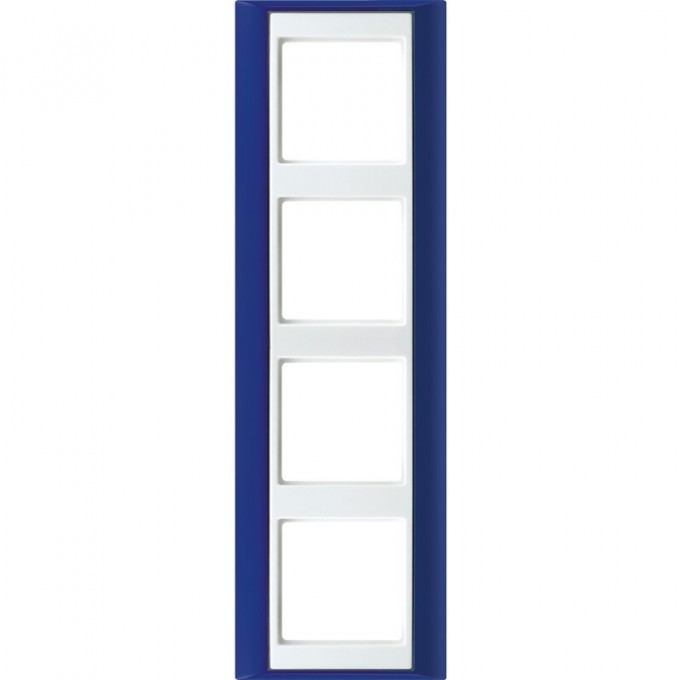 Рамка 4 поста JUNG A PLUS синий/белый AP584BLWW