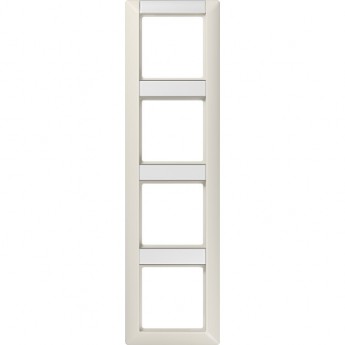 Рамка 4 поста JUNG AS 500 с полем для надписи (слоновая кость)