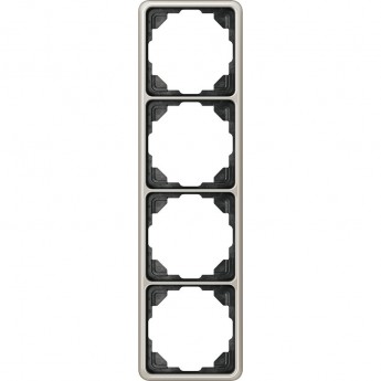 Рамка 4 поста JUNG CD 500 платина Рамка 4 поста JUNG CD 500 платина